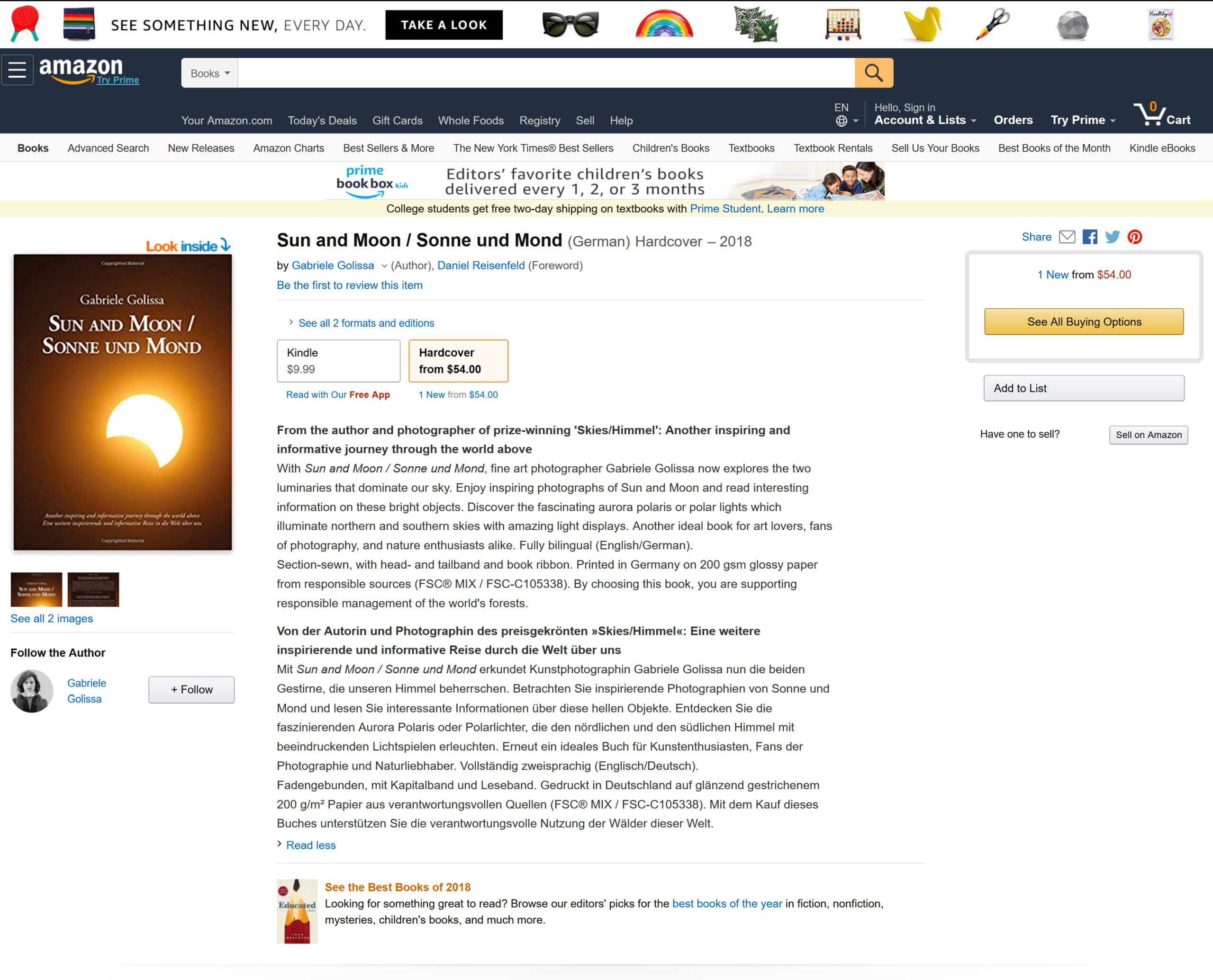 'Sun and Moon' now available in the US